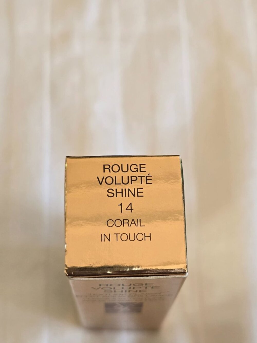 YSL Rogue Volupte Shine Oil In Stick Shade 14 Corail In Touch
